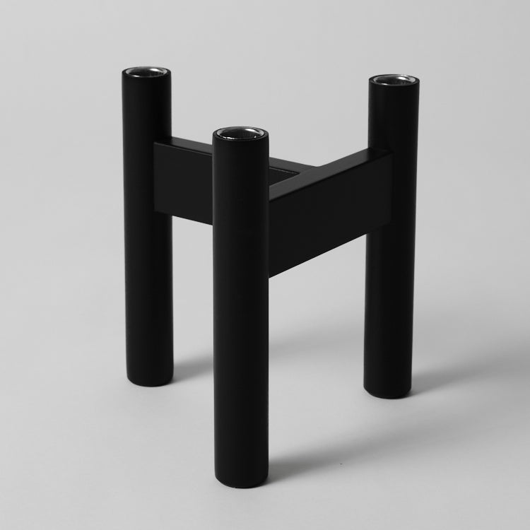 Ljusstake Vraket Liten Svart