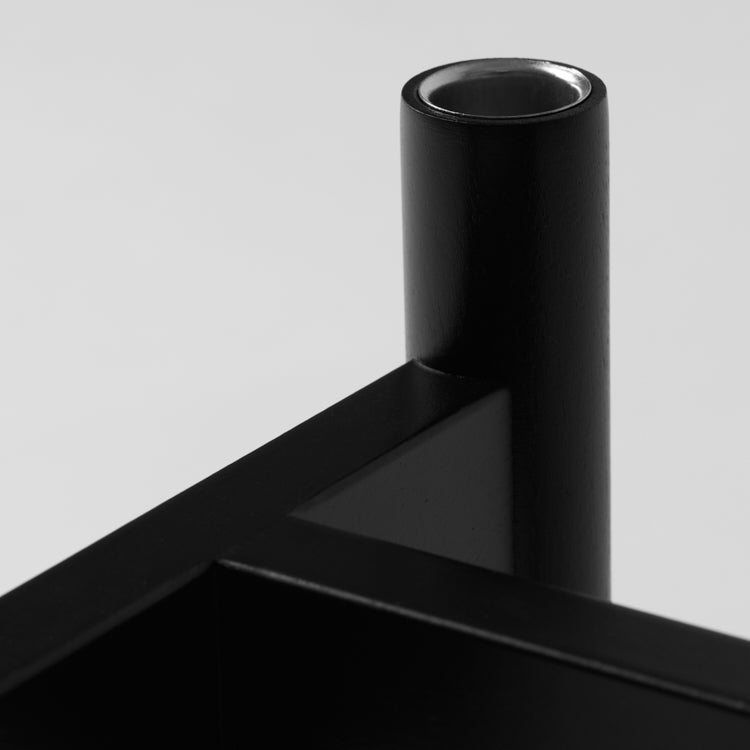 Ljusstake Vraket Liten Svart